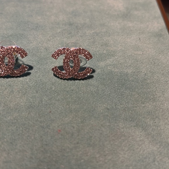 New Designer Print Stud Silver Earrings - Picture 2 of 5